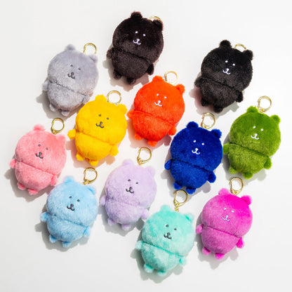 Nagano Characters | Light Blue Nagano Bear Mascot Holer Plush Keychain Bag Charm 105 x 75 x 50mm (Colorful)