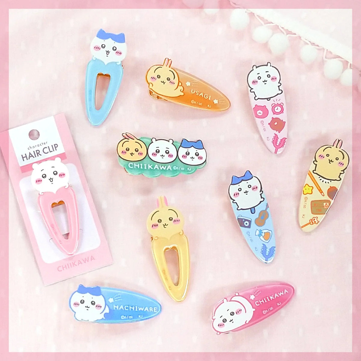 CHIIKAWA | Chiikawa & Hachiware & Usagi Acrylic Hair Clip 70×30×15mm