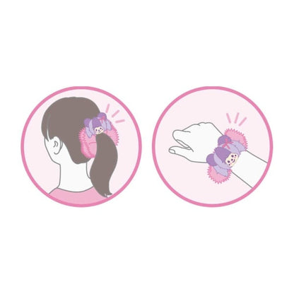 Shinako 475 x Monchhichi | Plush Scrunchie (Purple Harajuku Style)