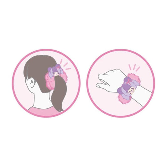 Shinako 475 x Monchhichi | Plush Scrunchie (Purple Harajuku Style)