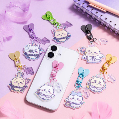 CHIIKAWA | Chiikawa Phone Holder Keychain with Key Ring Charm 100×55mm (Angel ♡ Demon)