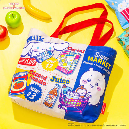 Chiikawa x Sanrio | Shopping Tote Bag 350x470x100mm (Supermarket)