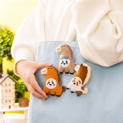 CHIIKAWA | Chiikawa & Usagi & Hachiware Plush Badge Set 100×80×25mm (UMA TO NARU)