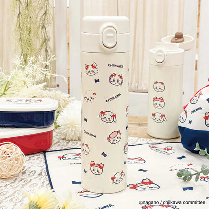 CHIIKAWA | One Touch Stainless Steel Bottle 500ml (Ribbon)