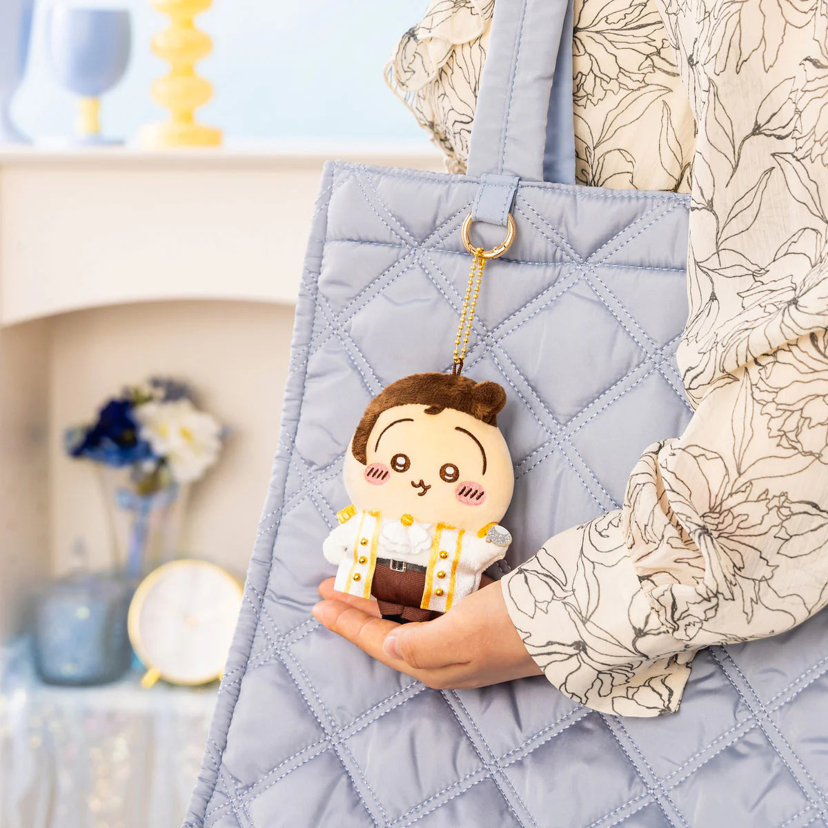 CHIIKAWA | Usagi Mascot Holder Plush Keychain 115×90×55mm (Pu-Wappa Puffy Prince)