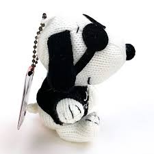 Peanuts | Snoopy Knit Mascot Holder Plush Keychain H9 X W9 D7Cm (Joe Cool)