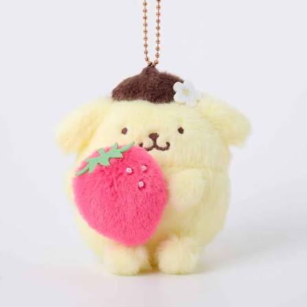 SANRIO | Pom Pom Purin Mascot Holder Bag Charm (Pompompurin 30th Anniversary Strawberry Friends)