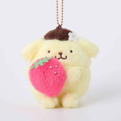 SANRIO | Pom Pom Purin Mascot Holder Bag Charm (Pompompurin 30th Anniversary Strawberry Friends)