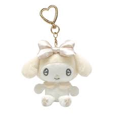 SANRIO | My Melody Whiite Mascot Holder Plush Keychain Bag Charm H10×W9.5×D4.5cm (Favorite Color)