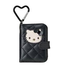 SANRIO | Hello Kitty Mini Double-sided Compact Mirror Notebook Style Keychain Black 70×25×85mm (Miniature Quilt)