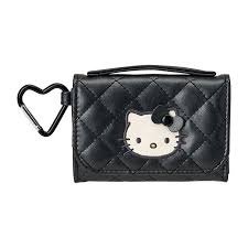 SANRIO | Hello Kitty Coin Purse Miniature Black 105×25×80mm (Miniature Quilt)