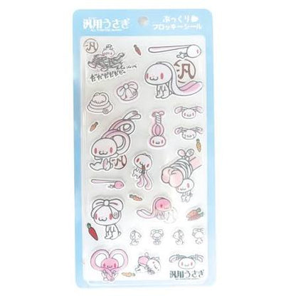 GLOOMY The Naughty Grizzly | Pukkuri Flocky Sticker (Universal Rabbit / All Purpose Bunny)