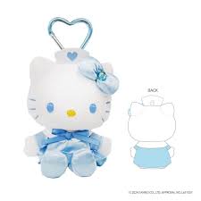 Sanrio | 90S Hello Kitty Plush Keychain Mascot Holder H120×W85×D65Mm (Nurse) Blue