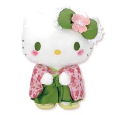 Sanrio | Plush Toy Hello Kitty 110×150×60Mm (Matcha Sakura Kimono)
