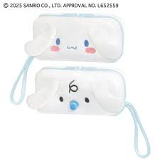 SANRIO | Twin Fluffy Plush Pen Case 19×10×5cm (Cinnamoroll & Milk)