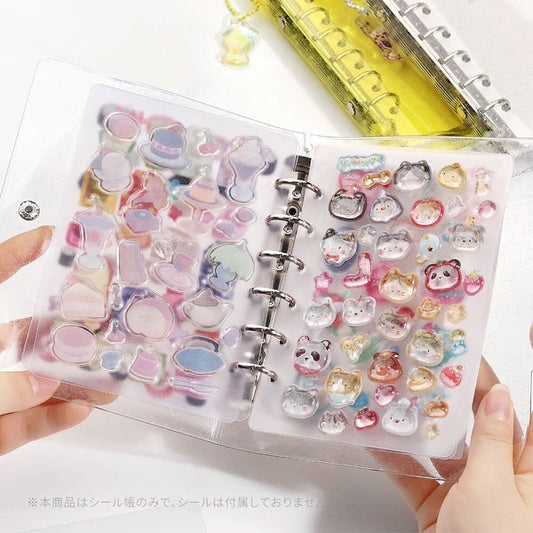 BGM Notebook-Style Sticker Book: A6 Glitter Clear 148x105mm