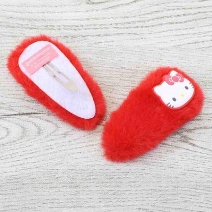 SANRIO | Hello Kitty Hair Clip Fur Pacchin 2P 80x35x10mm