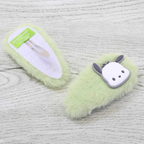 SANRIO | Pochacco Hair Clip Fur Pacchin 2P 80x35x10mm
