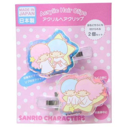 SANRIO | Little Twin Stars Aurora Acrylic Hair Clip Set 40×40mm