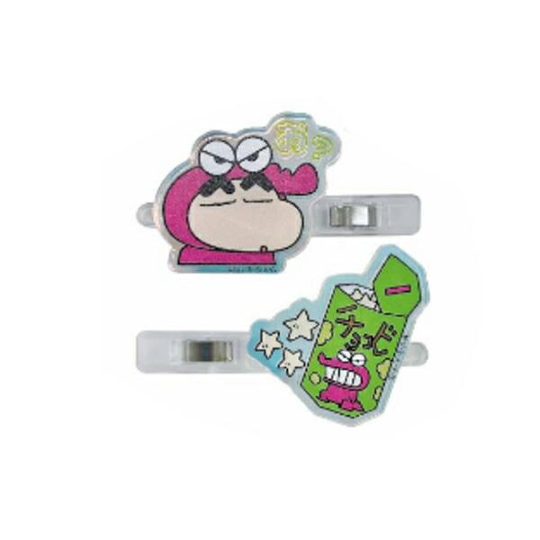 【Made in Japan】Crayon Shin-chan | Aurora Acrylic Hair Clip Set Crayon Shin-chan & Waniyama