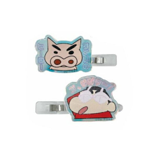 【Made in Japan】Crayon Shin-chan | Aurora Acrylic Hair Clip Set Crayon Shin-chan & Buriburizaemon