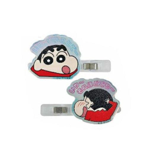 【Made in Japan】Crayon Shin-chan | Aurora Acrylic Hair Clip Set Crayon Shin-chan & Waniyama