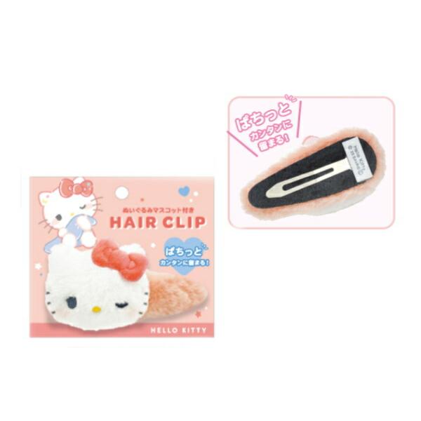 SANRIO | Hello Kitty Plush Fluffy Hair Clip Munyatto H50×W100×D35mm