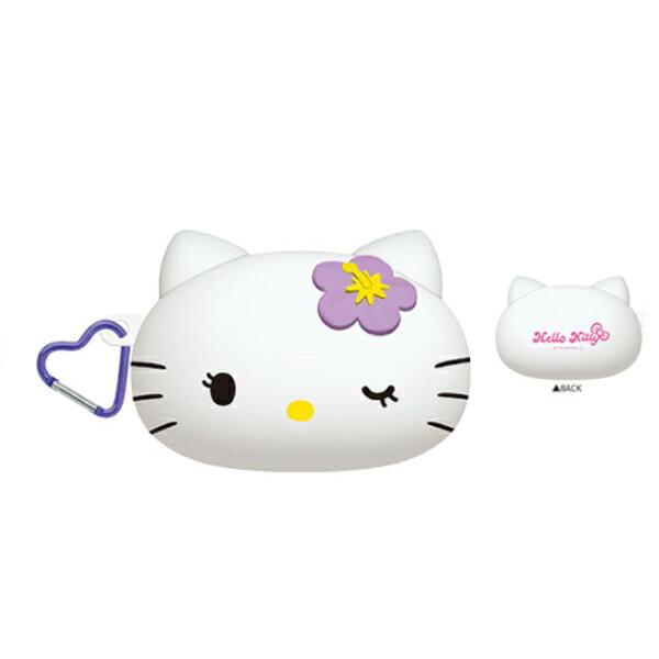SANRIO | Hello Kitty Silicone Pencil Case Pouch with Heart Carabiner H130×W160×D100mm (White)