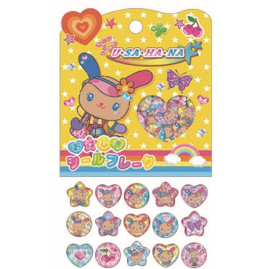 SANRIO | Usahana's Glass Bead Sticker Flakes 100x100mm (15 designs x 1 piece)