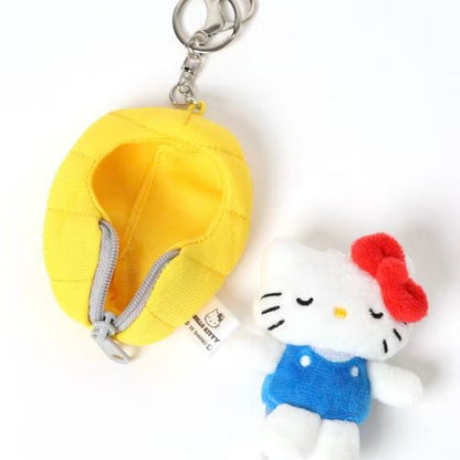 Me% x Hello Kitty | Mini Mascot Holder Plush Keychain 13cm 4th Ver. (Camping)