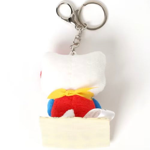 Me% x Hello Kitty | Mini Mascot Holder Plush Keychain 13cm 4th Ver. (Picnic/Apple)