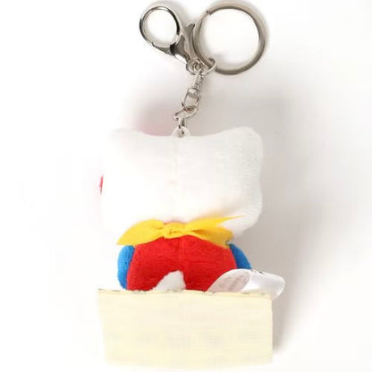 Me% x Hello Kitty | Mini Mascot Holder Plush Keychain 13cm 4th Ver. (Picnic/Apple)