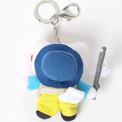 Me% x Hello Kitty | Mini Mascot Holder Plush Keychain 13cm 4th Ver. (Fishing)
