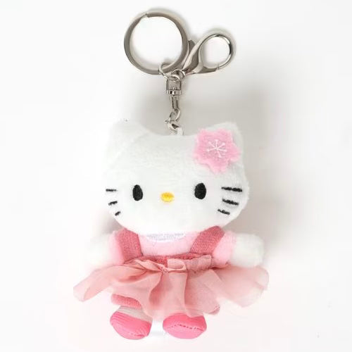 Me% x Hello Kitty | Mini Mascot Holder Plush Keychain 13cm 4th Ver. (Cherry Blossoms)