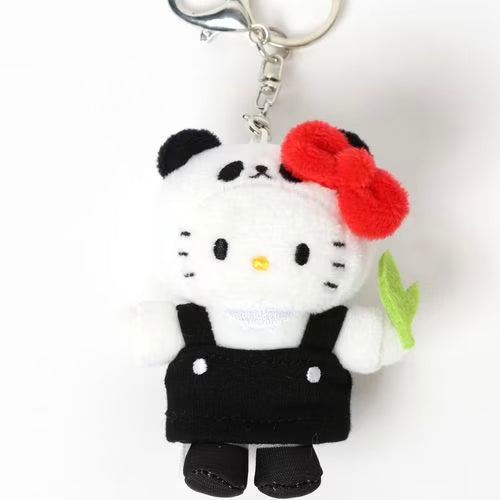 Me% x Hello Kitty | Mini Mascot Holder Plush Keychain 13cm 4th Ver. (Panda)