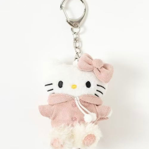 and St Me% x Sanrio Hello Kitty | Mini Mascot Holder Plush Keychain 13cm 6th Ver. (Pompon Pink)