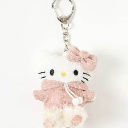 and St Me% x Sanrio Hello Kitty | Mini Mascot Holder Plush Keychain 13cm 6th Ver. (Pompon Pink)
