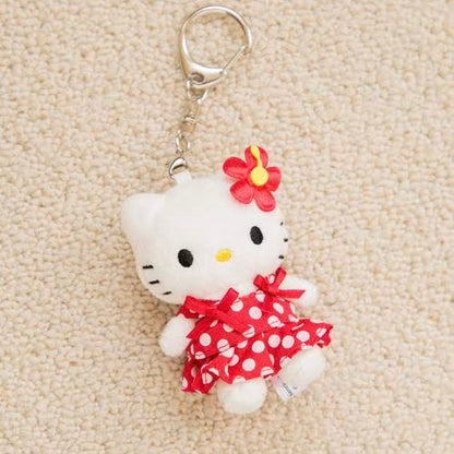 and St Me% x Sanrio | Hello Kitty Mini Mascot Holder Plush Keychain 150mm (Strawberry Newspaper)