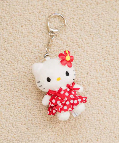 and St Me% x Sanrio | Hello Kitty Mini Mascot Holder Plush Keychain 150mm (Strawberry Newspaper)