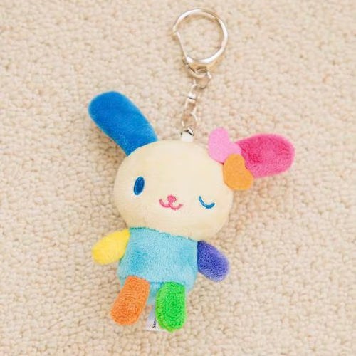and St Me% x Sanrio | Usahana Mini Mascot Holder Plush Keychain 150mm (Strawberry Newspaper)