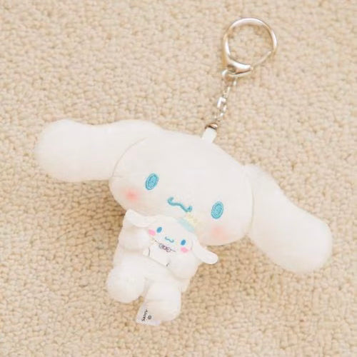 and St Me% x Sanrio | Cinnamoroll Mini Mascot Holder Plush Keychain 150mm (Strawberry Newspaper)