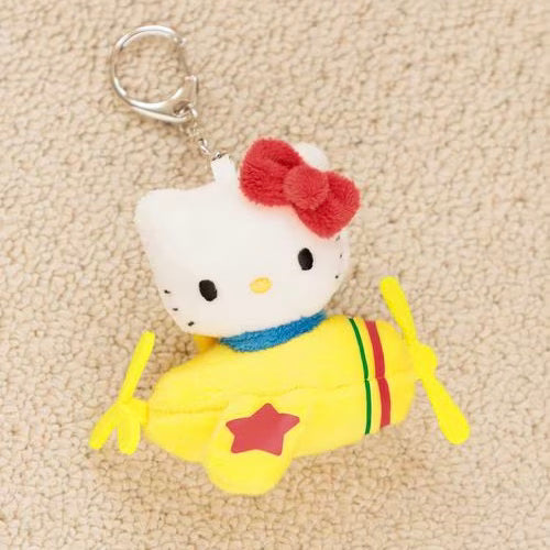 and St Me% x Sanrio Hello Kitty | Mini Mascot Holder Plush Keychain 13cm 7th Ver. (Airplane)