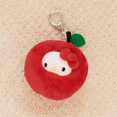 and St Me% x Sanrio Hello Kitty | Mini Mascot Holder Plush Keychain 13cm 7th Ver. (Apple)