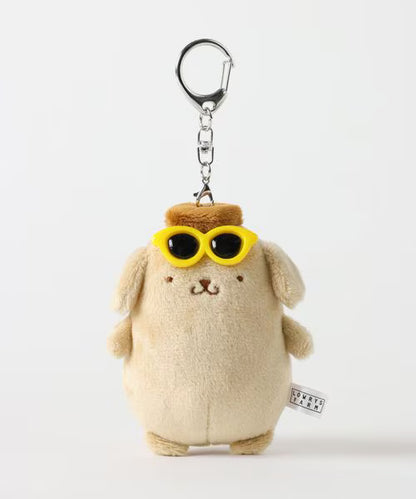 and St Me% x Sanrio Pompompurin | Mini Mascot Holder Plush Keychain 13cm 8th Ver. (Sunburn)