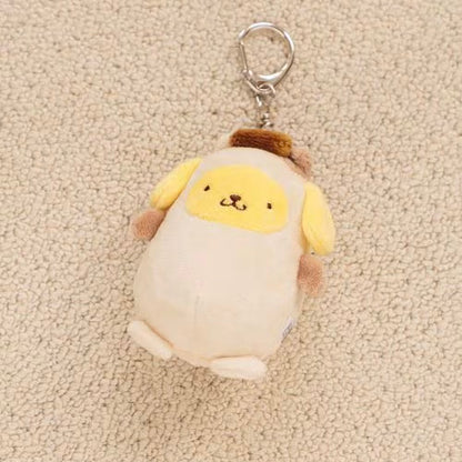 SANRIO x LOWRYS FARM | Pompompurin Plush Keychain Bag Charm 180x105x80mm (Muffin)
