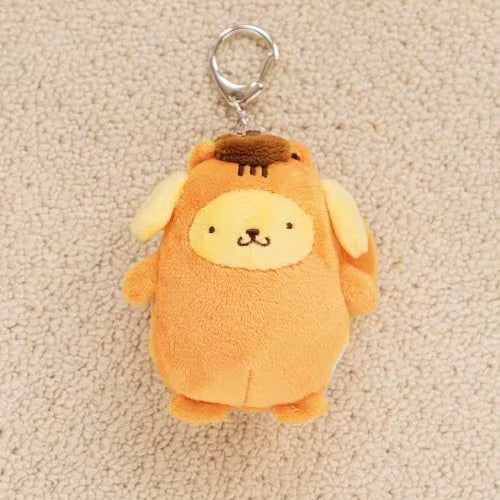 SANRIO x LOWRYS FARM | Pompompurin Plush Keychain Bag Charm 180x105x80mm (Bagel)