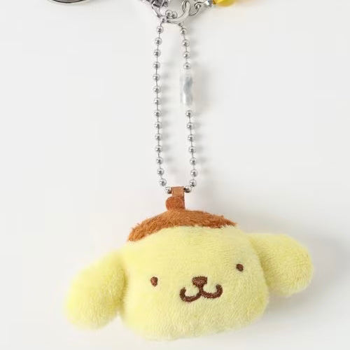 SANRIO x LOWRYS FARM | Pompompurin Face Key Charm Handle Strap 190mm Approx. (Yellow)