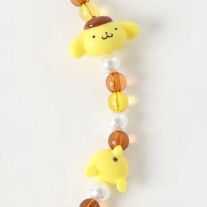 SANRIO x LOWRYS FARM | Pompompurin Face Key Charm Handle Strap 190mm Approx. (Yellow)