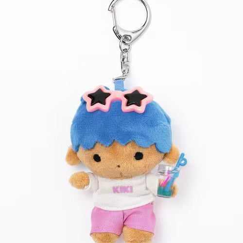 and St Me% x Sanrio Little Twin Stars | Mini Mascot Holder Plush Keychain 13cm 8th Ver. (Sunglasses)