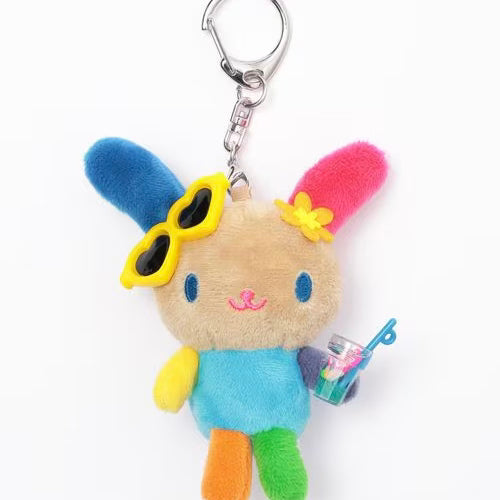 and St Me% x Sanrio Usahana | Mini Mascot Holder Plush Keychain 13cm 8th Ver. (Sunglasses)